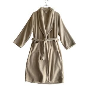 Soft Cozy SPA Robe in Beige  Knee Length Women Small Thru Large O/S